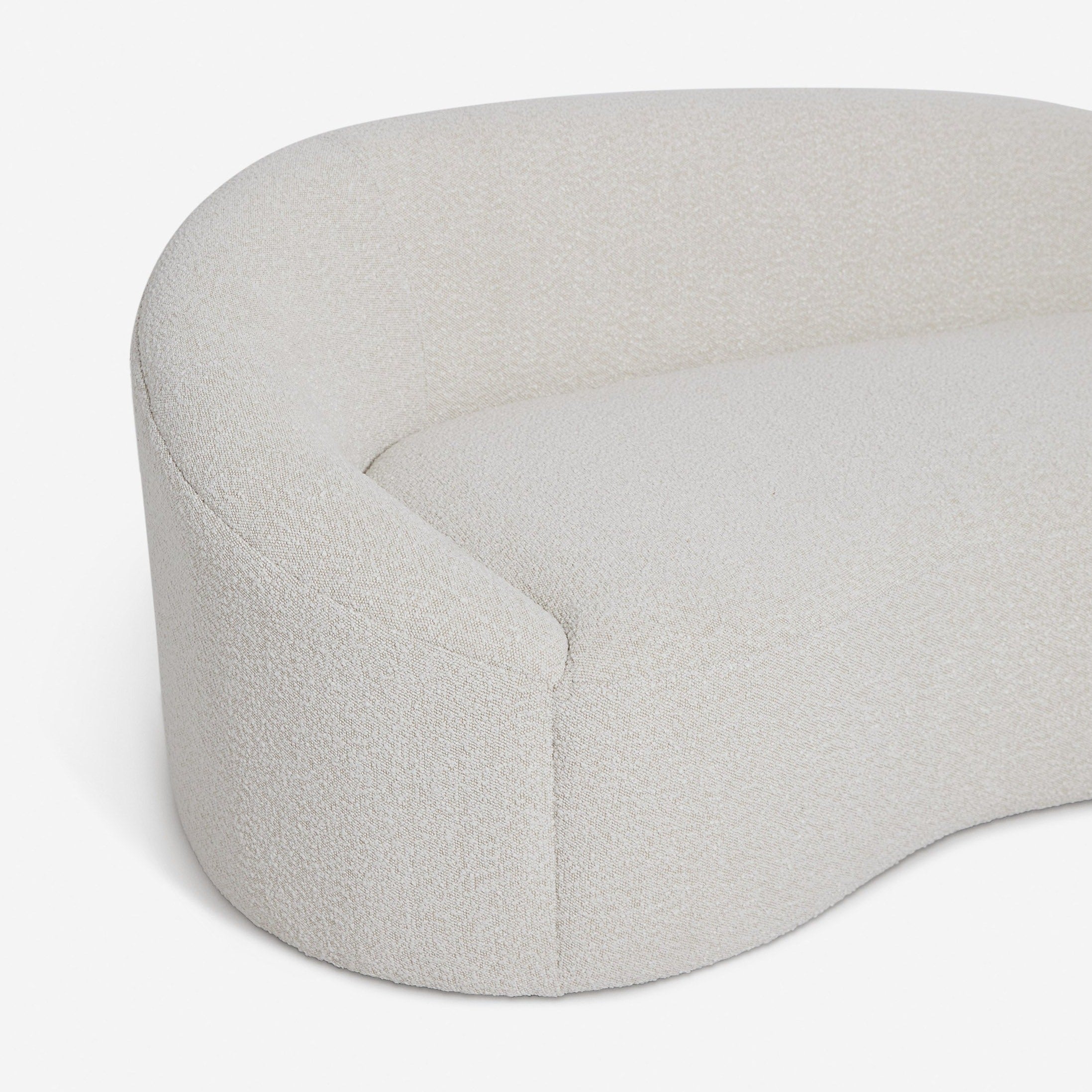 Canapé haricot tissu peluche