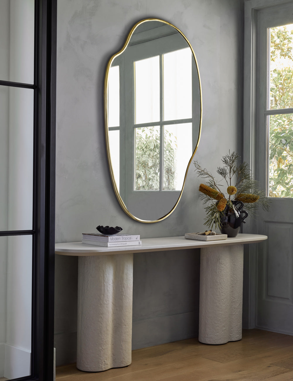 Miroir en Laiton Doré