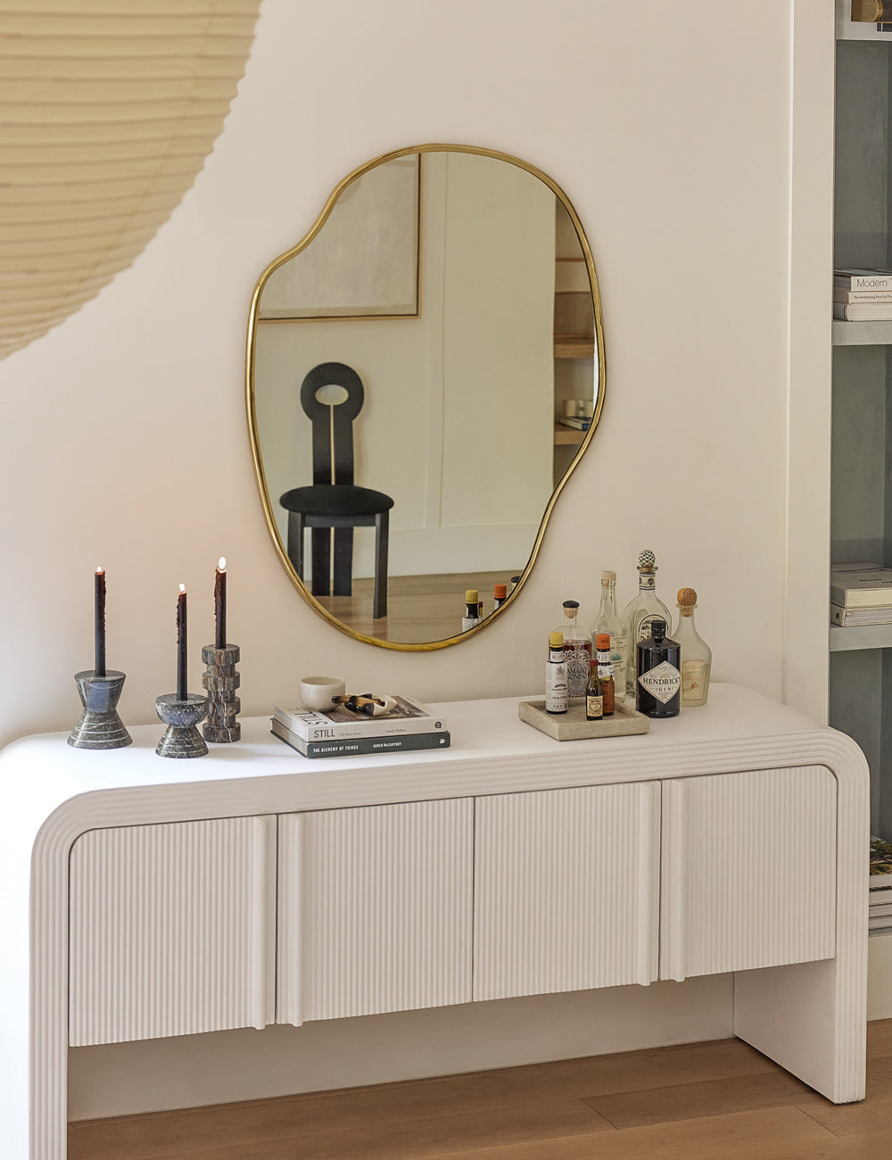 Miroir en Laiton Doré