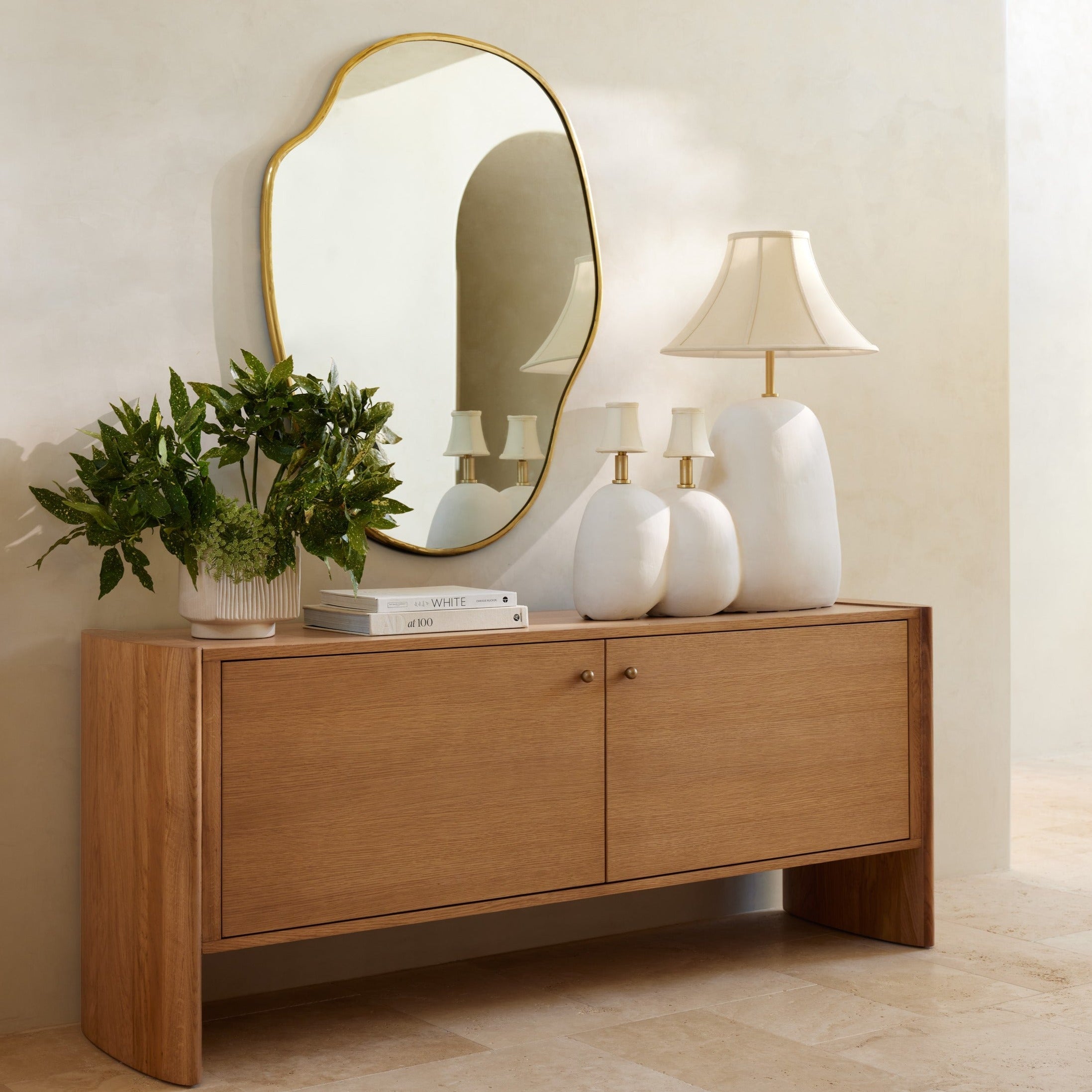 Miroir en Laiton Doré