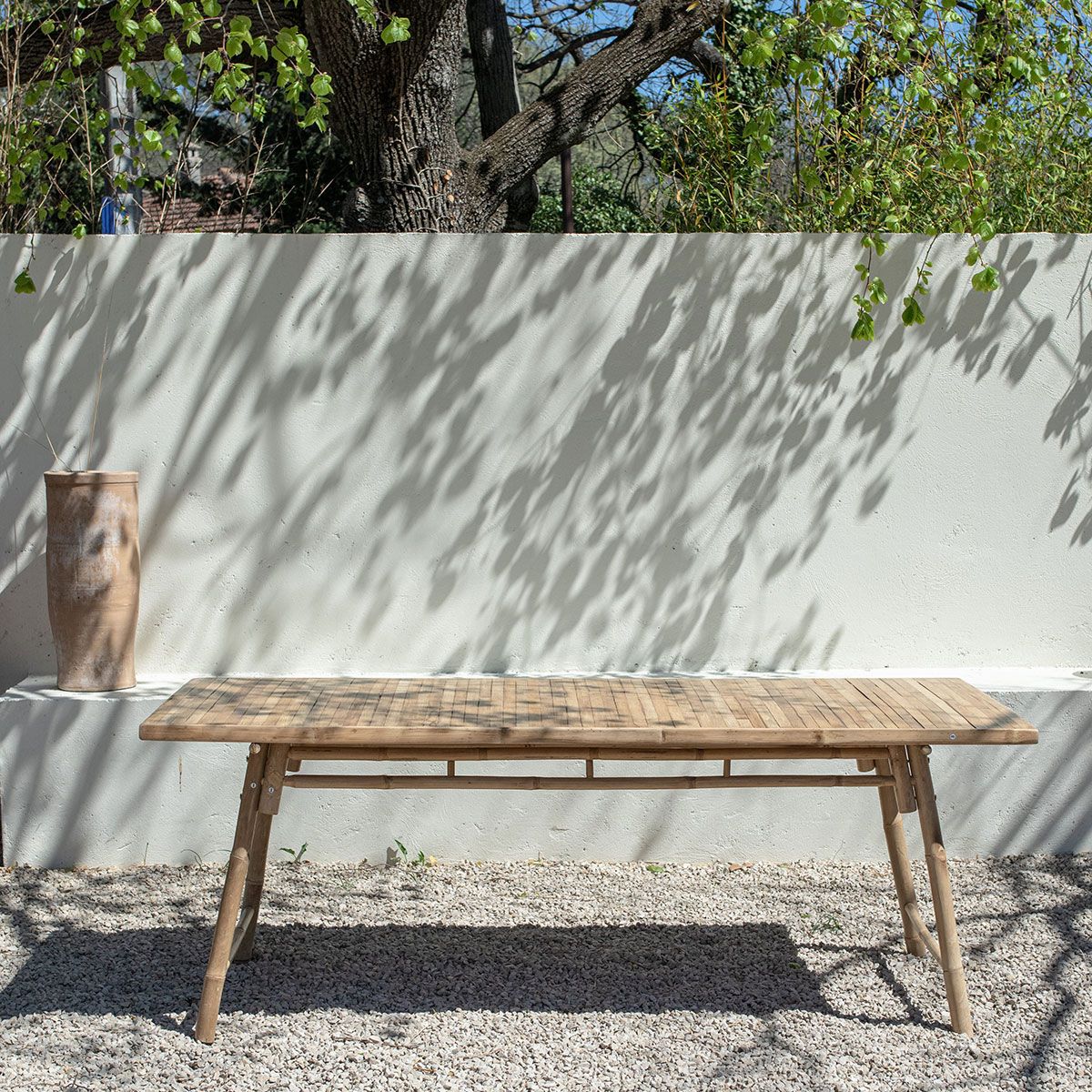 Cannes - Table basse rectangulaire en bambou naturel