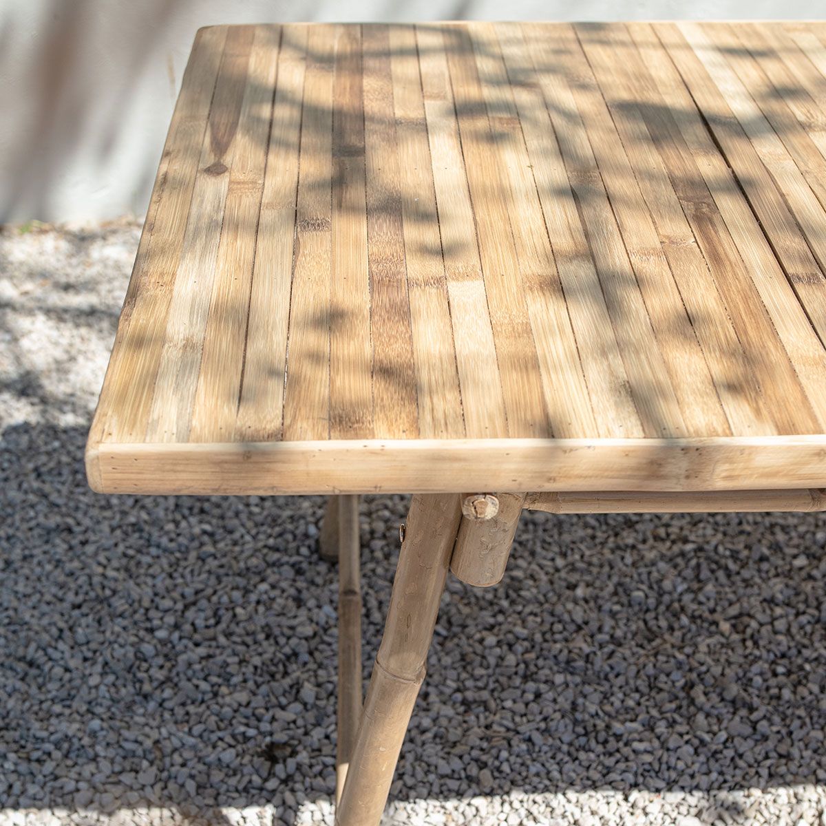 Cannes - Table basse rectangulaire en bambou naturel